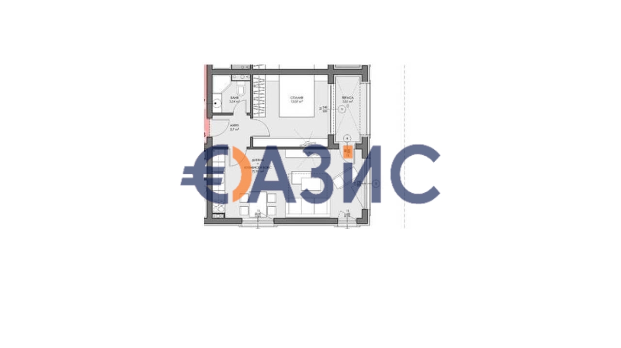 Квартира 2 спальни 65 м² Святой Влас, Болгария