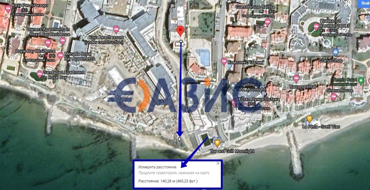 Квартира 55 м² Святой Влас, Болгария