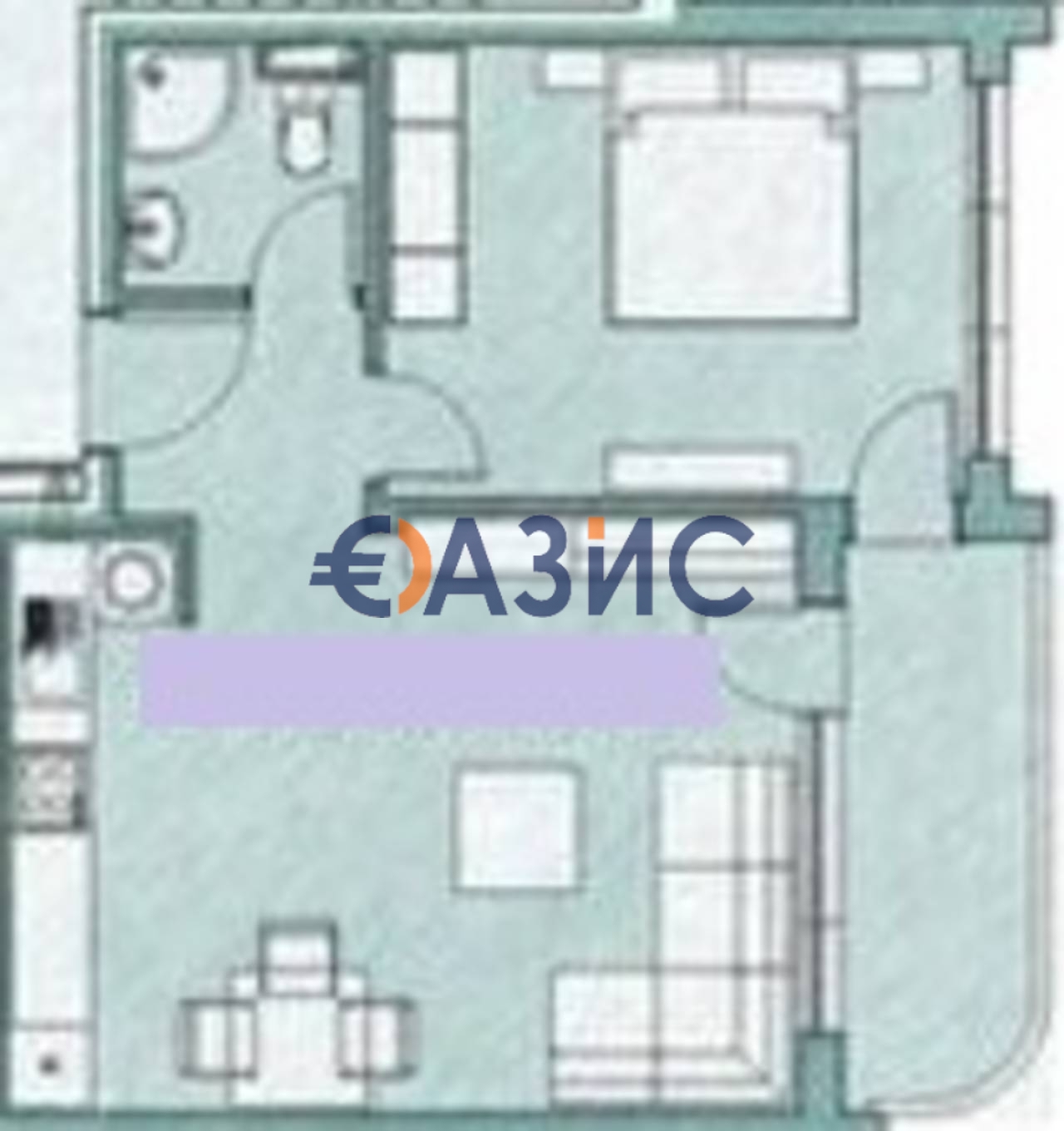Квартира 2 спальни 67 м² Несебр, Болгария