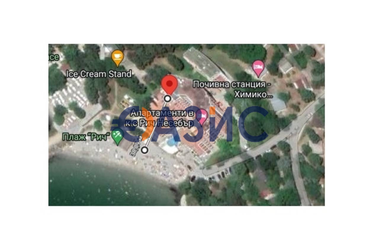 Квартира 2 спальни 69 м² Несебр, Болгария